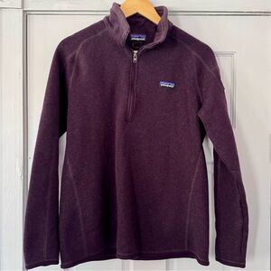 PATAGONIA BETTER SWEATER 1/4-ZIP FLEECE PULLOVER WOMEN'S Plum Size L